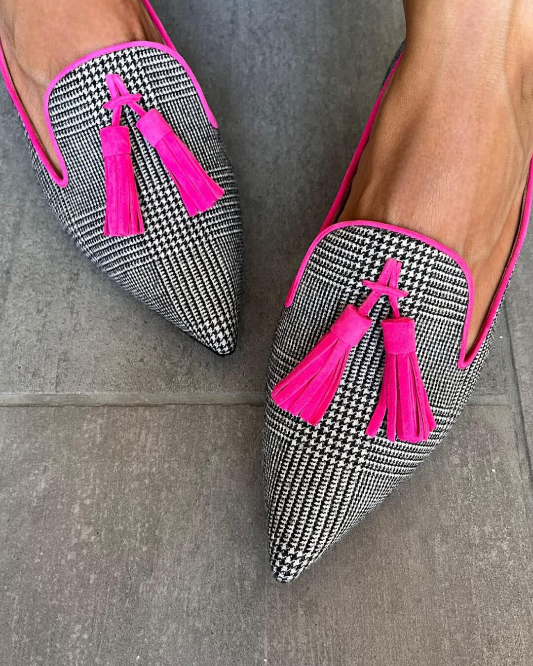 Bridget – Pointed Loafer With Fringe Detail