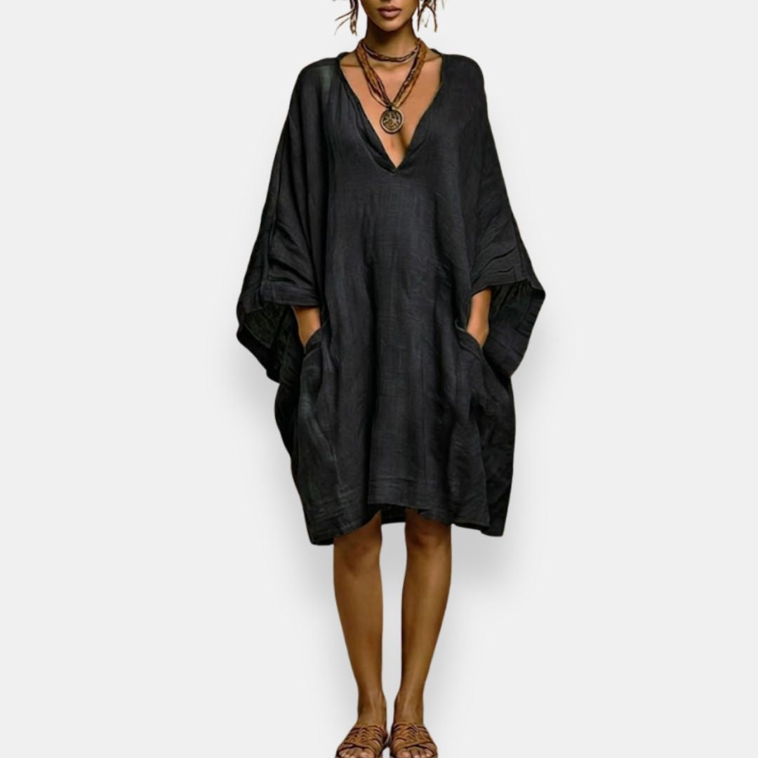 Brenda – Oversized V-Neck Dress