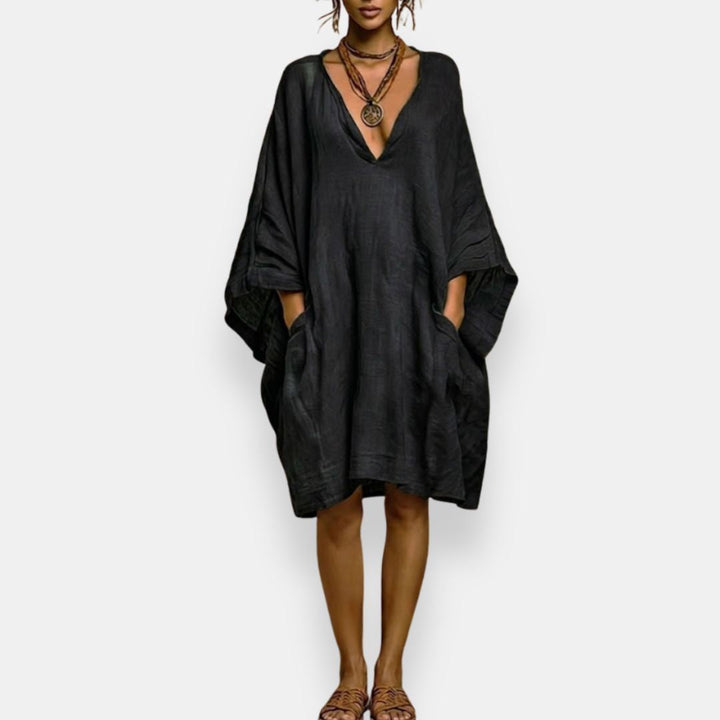 Brenda – Oversized V-Neck Dress