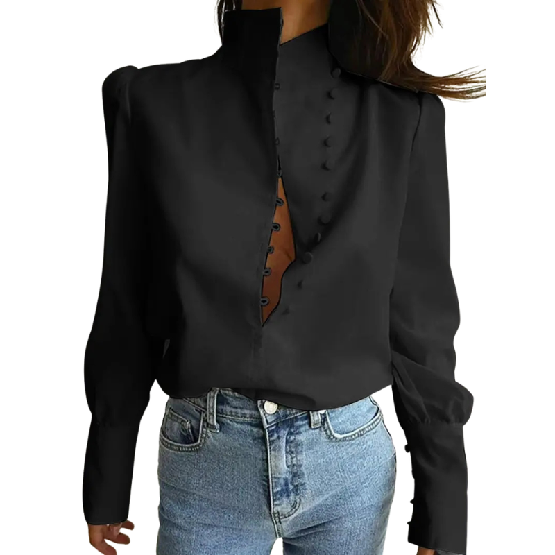 Margo – Chic Long Sleeve V-Neck Bodycon Mini Dress