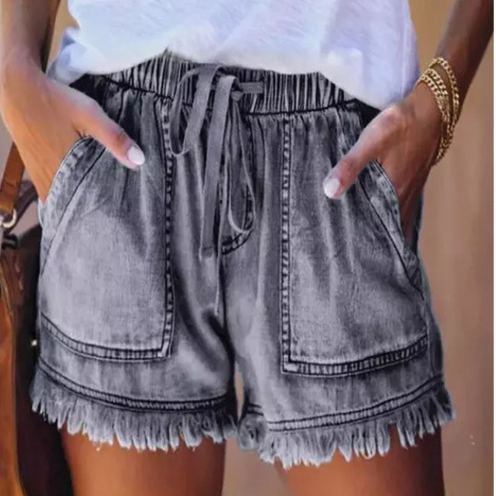 Imelda – Casual Soft Waist-Tie Loose Fit Shorts