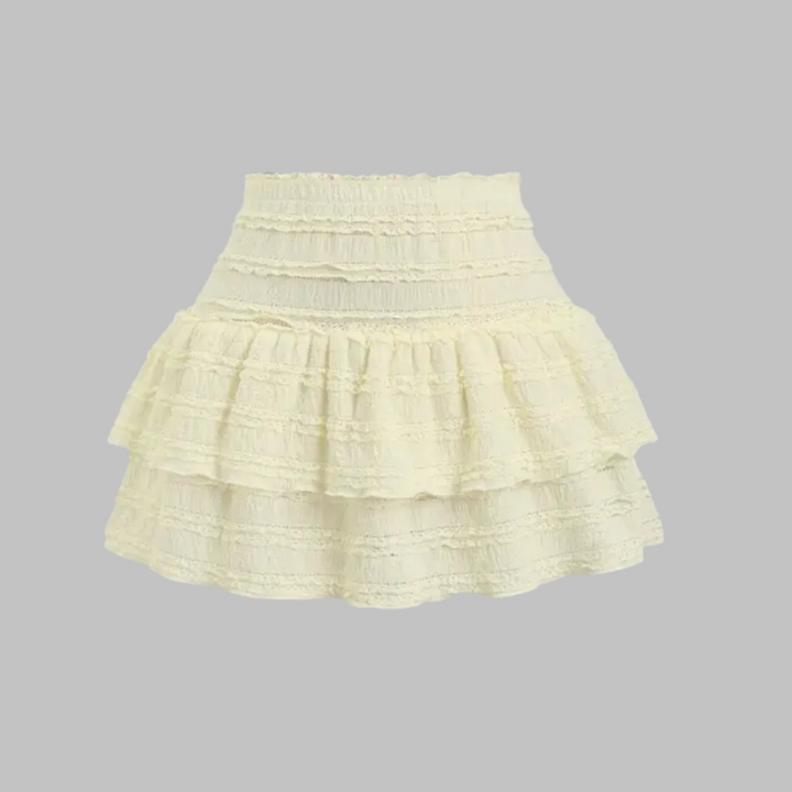 Sheena – Chic Layered Ruffle Hem Skort