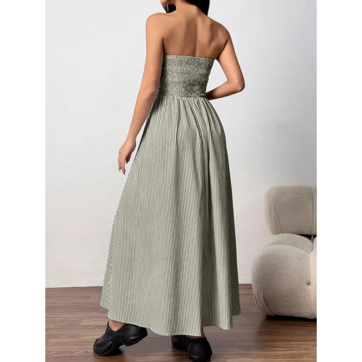 Ethel – Classic Striped Summer Tube Maxi Dress