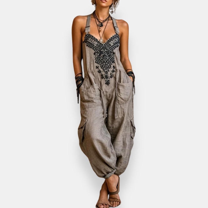 Valerie – Embroidered Bohemian Jumpsuit