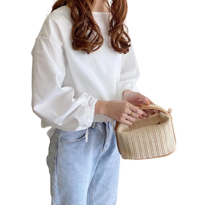 Mavis – Woven Straw Crossbody Shoulder Bag