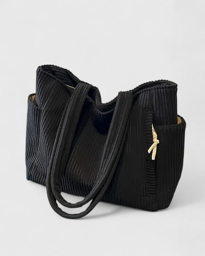 Leonarda – Ribbed Cord Detail Tote Bag