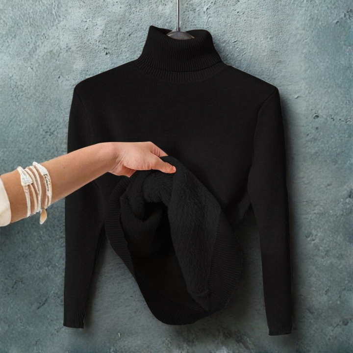 Cynthia – Cosy Plain Turtle Neck Long Sleeve Sweater
