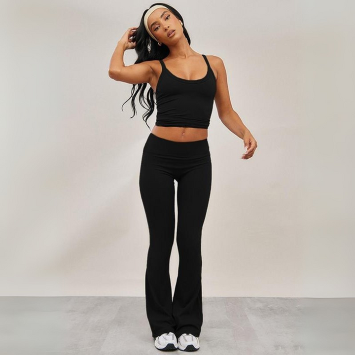 Eileen – Casual Striped V-Neck Long Sleeve and Pants Set