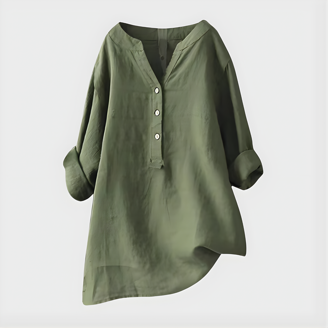 Diane – Elegant V-Neck Blouse