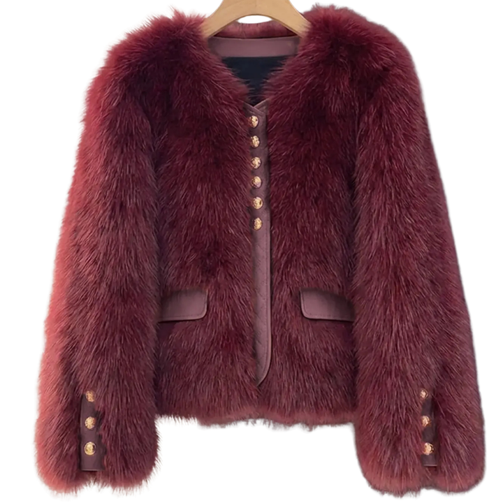 Ruth – Stylish Faux Fur Patchwork Winter Jacket