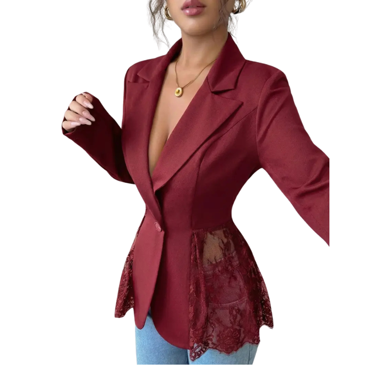 Alexa – Elegant Lace Tailored Modern Blazer