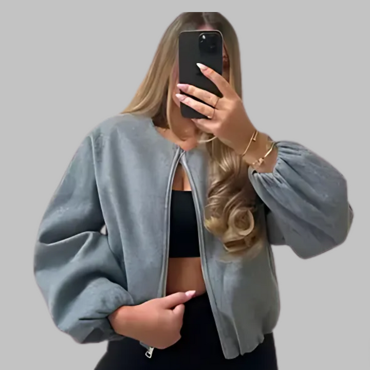 Deirdre – Stylish High Neck Cape Jacket