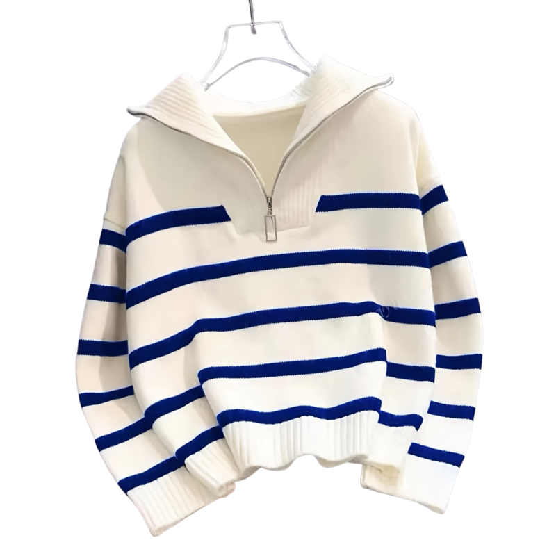 Angela – Comfy Long Sleeve Zip-Up Plush Winter Jacket