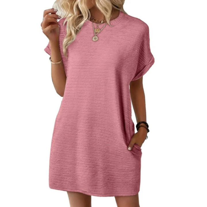 Teresa – Casual Minimalist Round Neck Summer Dress