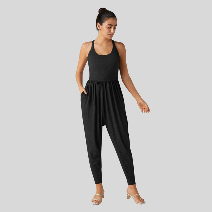 Josie – Comfy Backless Round Neck Lounge Jumpsuit