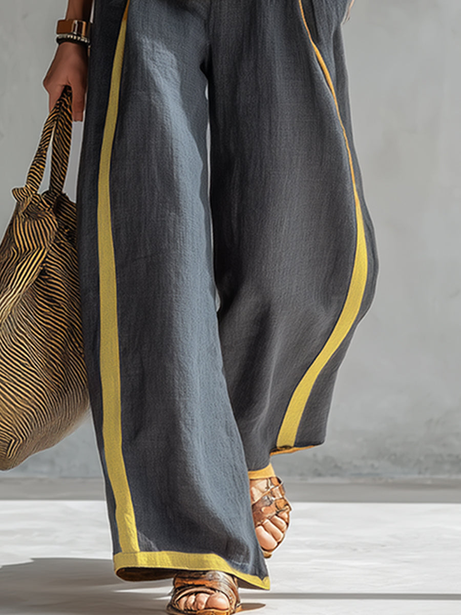 Marlene – Wide Leg Linen Two-Piece Set