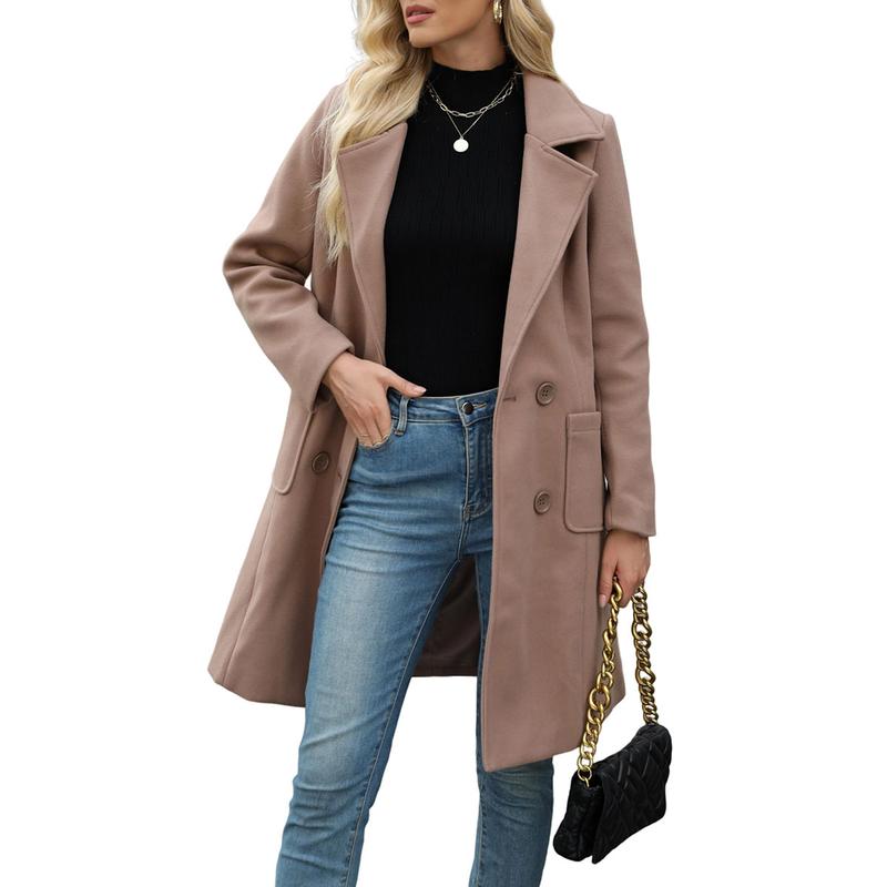 Angela – Casual Wool Blend Warm Notch Lapel Winter Coat