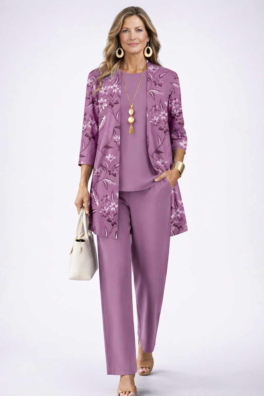 Vivienne – Floral Three-Piece Pants Set