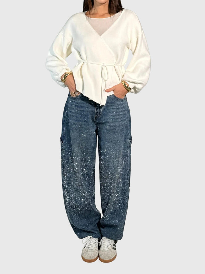 Wilhelmina – Diamond Weave Tailored Pants