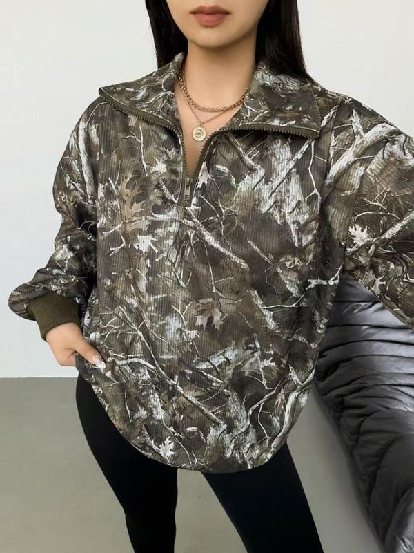 Ingrid – Casual Zip-Up Leopard Print Long Sleeve Sweatshirt