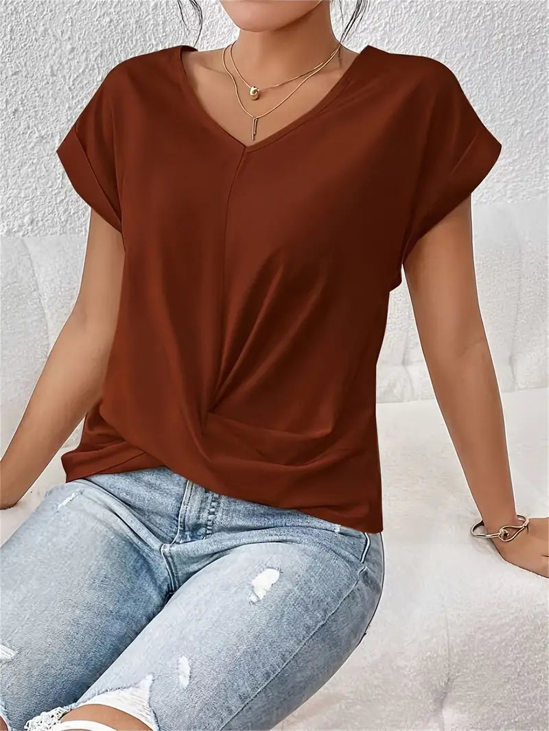 Deirdre – Stylish V-Neck Top