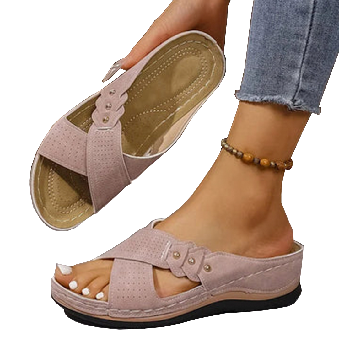 Jennifer – Crossover Strap Orthopedic Comfort Sandals