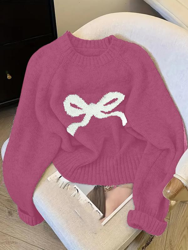 Gracie – Elegant Bow Knit Sweater for Autumn and Winter