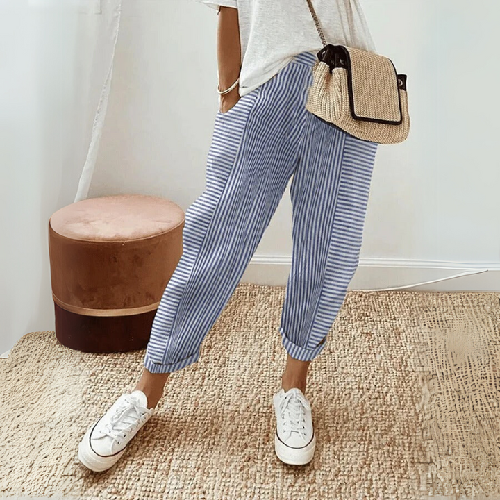 Mavis – Relaxed Boho Stripe Trousers
