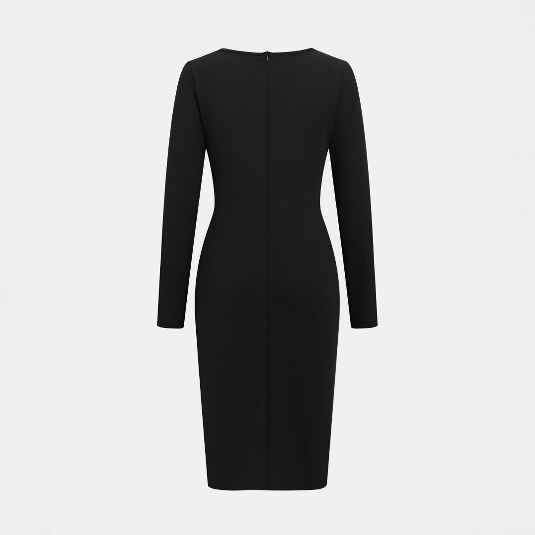 Teresa – Leather Patchwork Zipper Bodycon Dress
