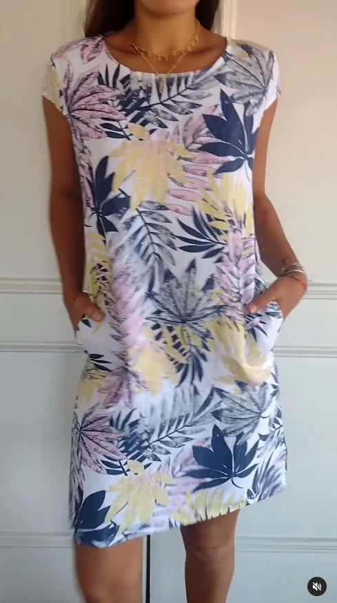 Nora – Printed Summer Dress with Pockets