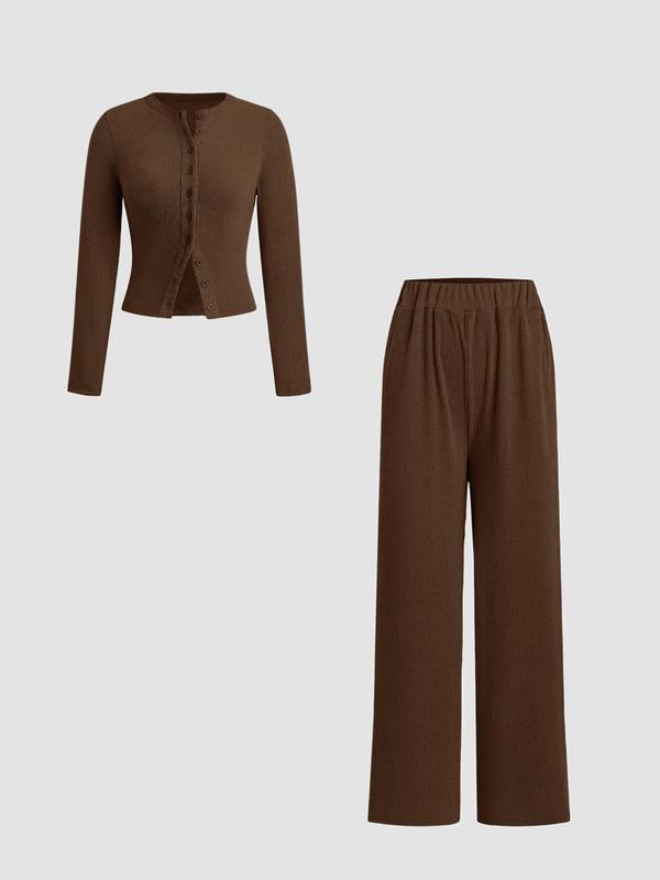 Sally – Cosy Fuzzy Fleece Two-Piece Lounge Sweater Set