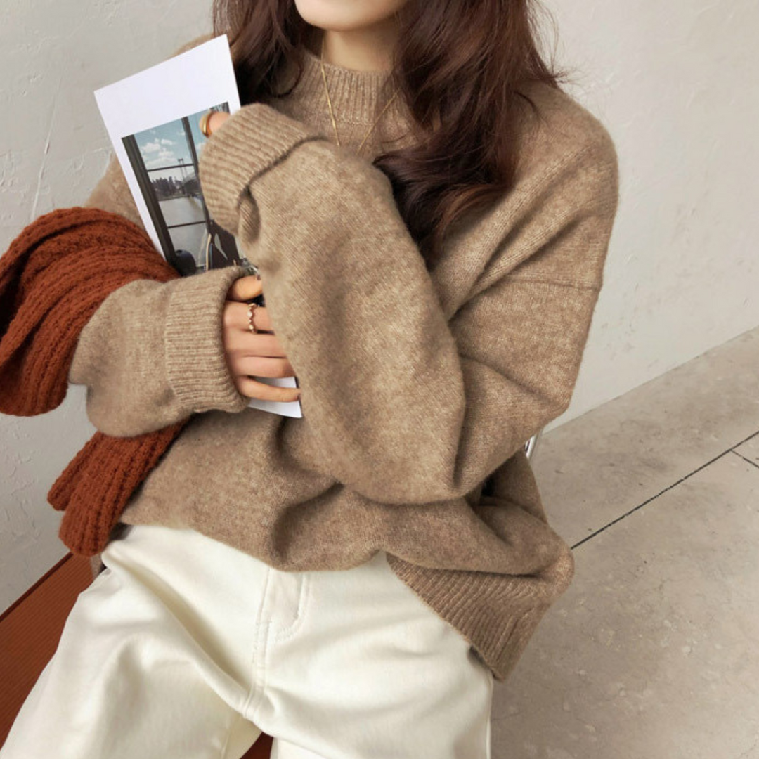 Deirdre – Casual Long Sleeve Round Neck Sweater