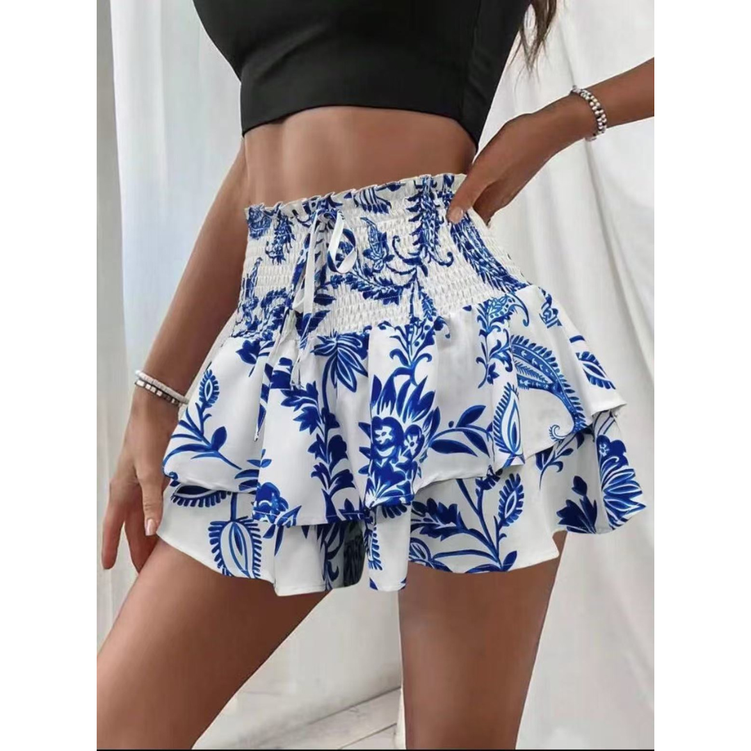 Josie – Lightweight Shirred Layered Summer Skort