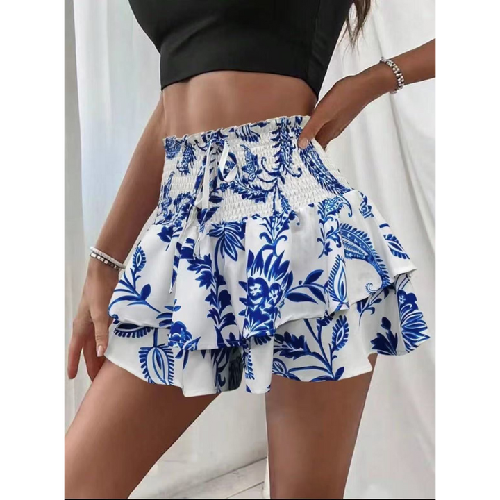 Josie – Lightweight Shirred Layered Summer Skort