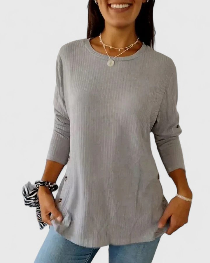 Thomasina – Elegant Crew Neck Shirt