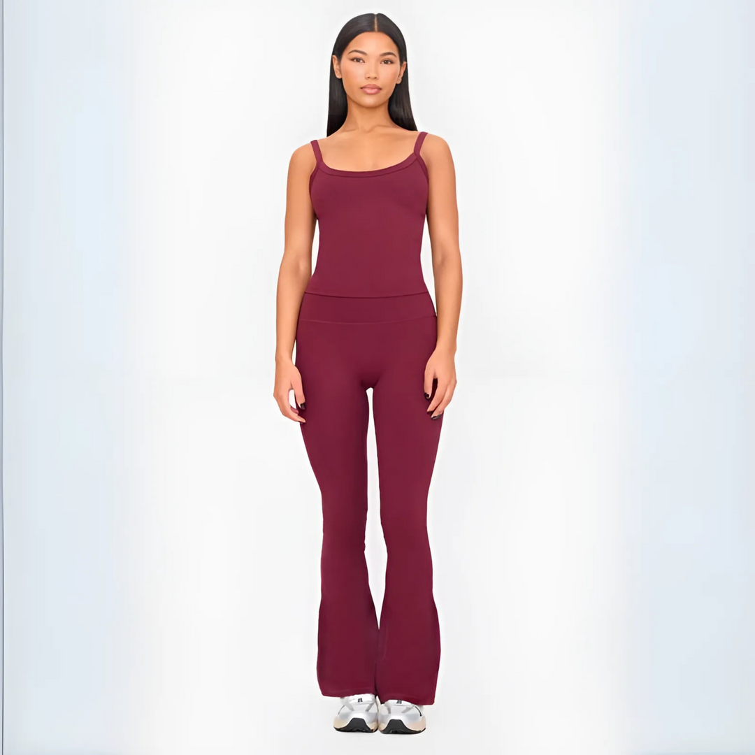 Eileen – Casual Striped V-Neck Long Sleeve and Pants Set