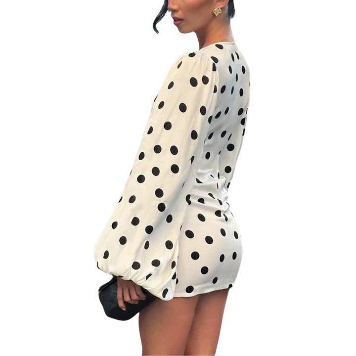 Betty – Elegant Shirred Waist Long Sleeve Dress