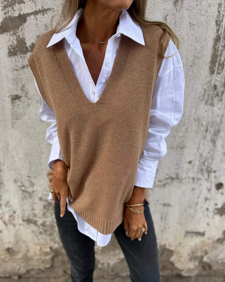 Evelyn – Stylish Knit Sweater Vest
