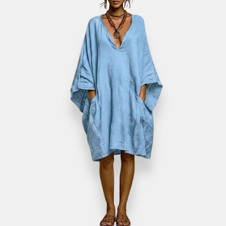 Brenda – Oversized V-Neck Dress