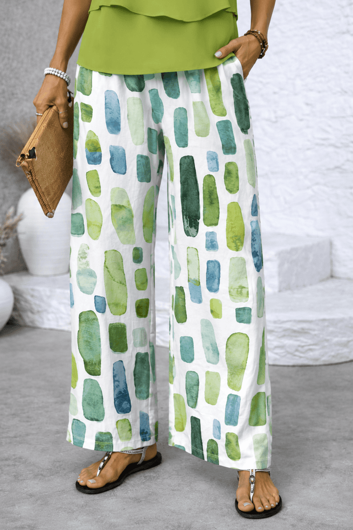 Sheena – Sleeveless Top and Wide-Leg Trouser Set