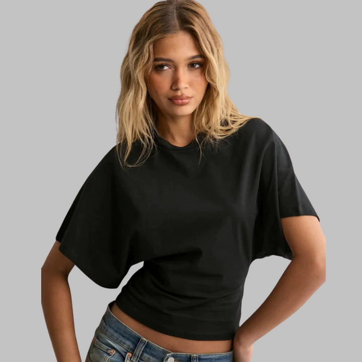 Cynthia – Casual Fitted Half Sleeve Round Neck Top