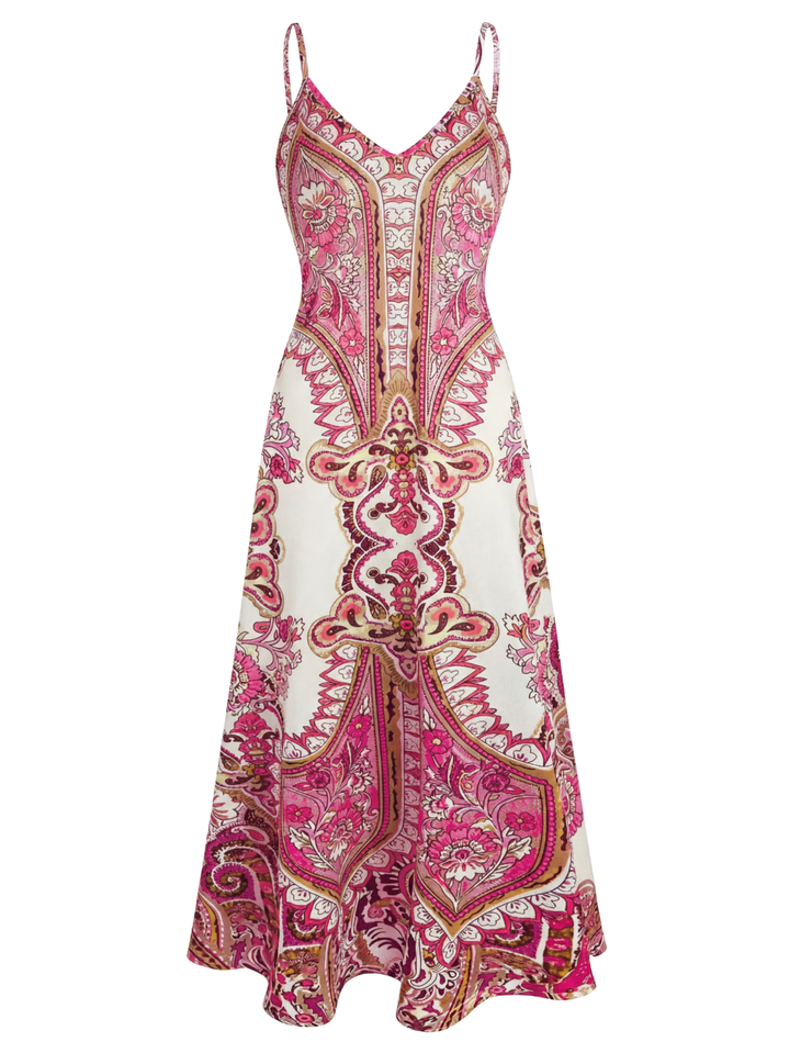 Ethel – Boho Floral Print Sleeveless Dress