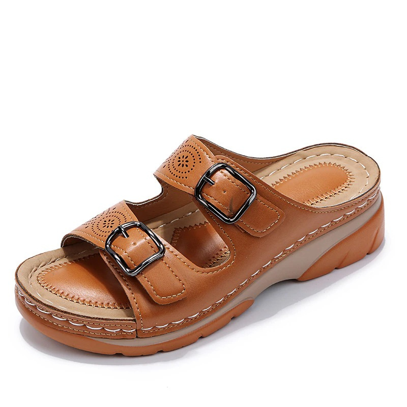 Alicia – Double Buckle Orthopedic Comfort Sandals