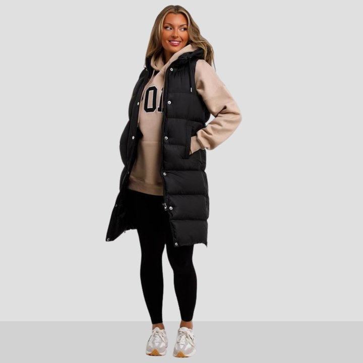 Lottie – Comfy Padded Long Hooded Puffer