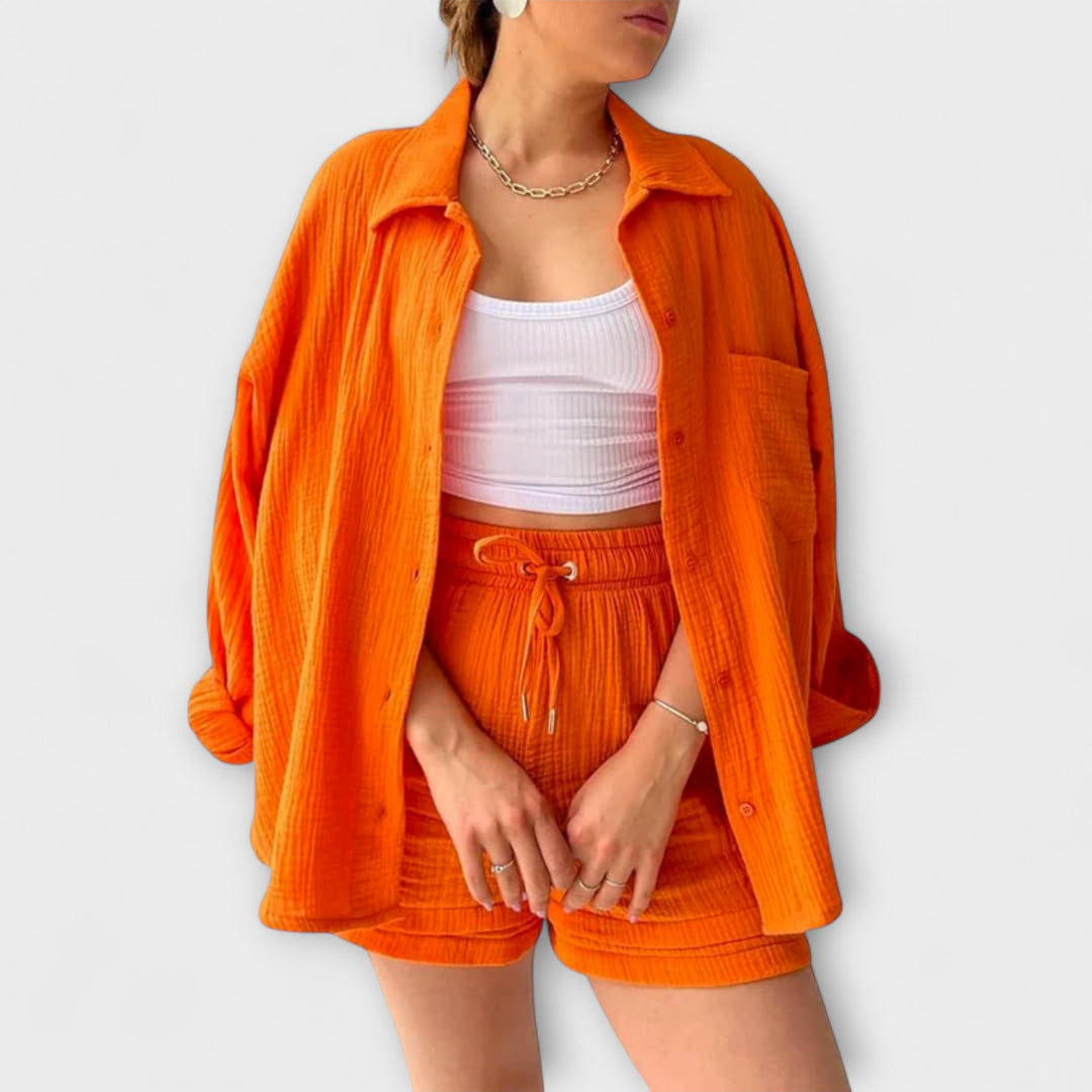 Rosanne – Elegant Coordinating Top And Bottom Set