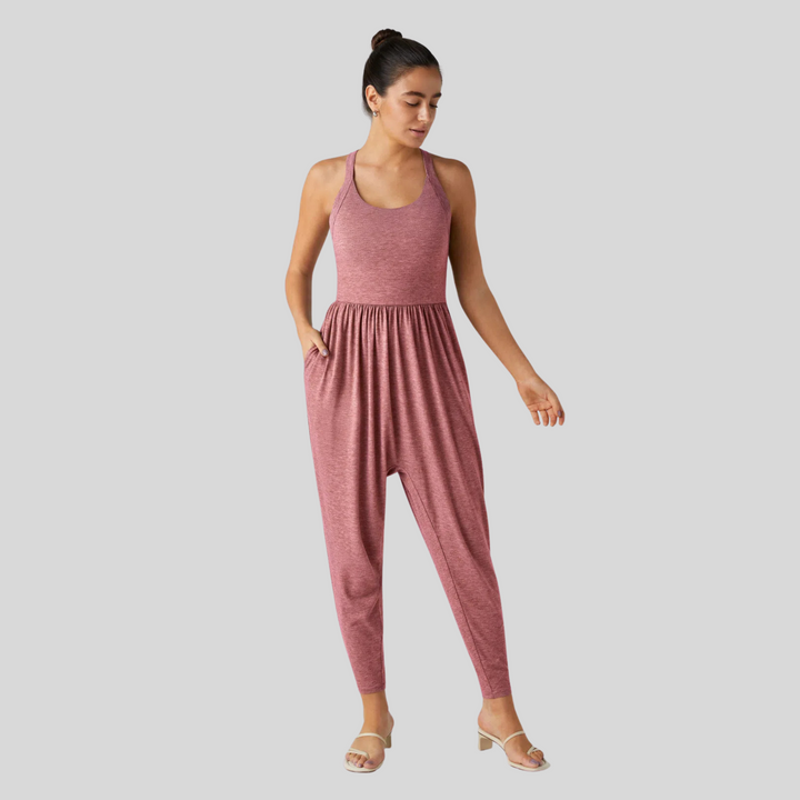 Josie – Comfy Backless Round Neck Lounge Jumpsuit