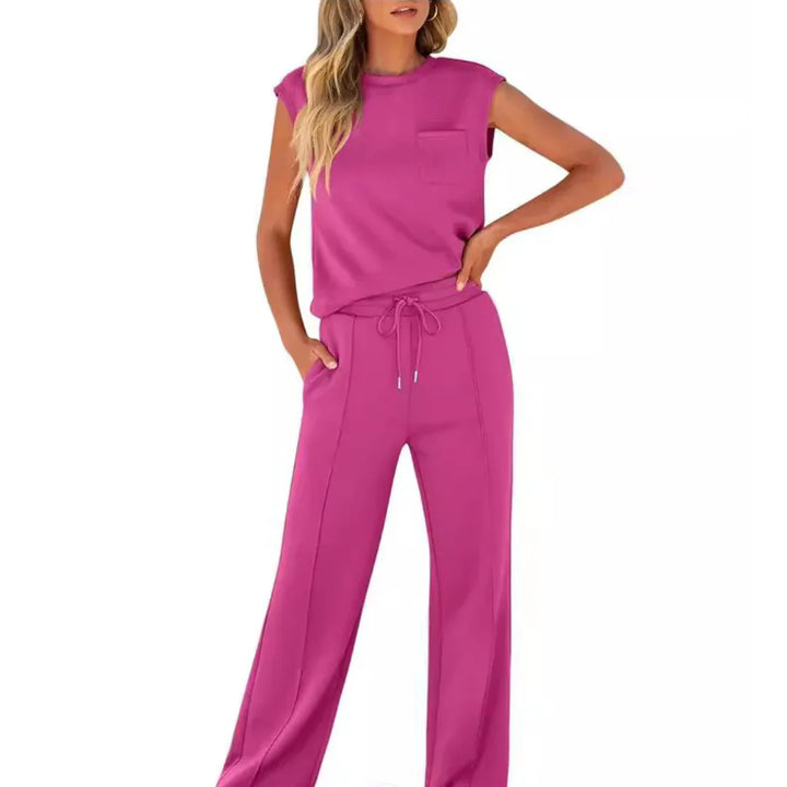 Harlow – Sleeveless Top and Wide-Leg Pants Set