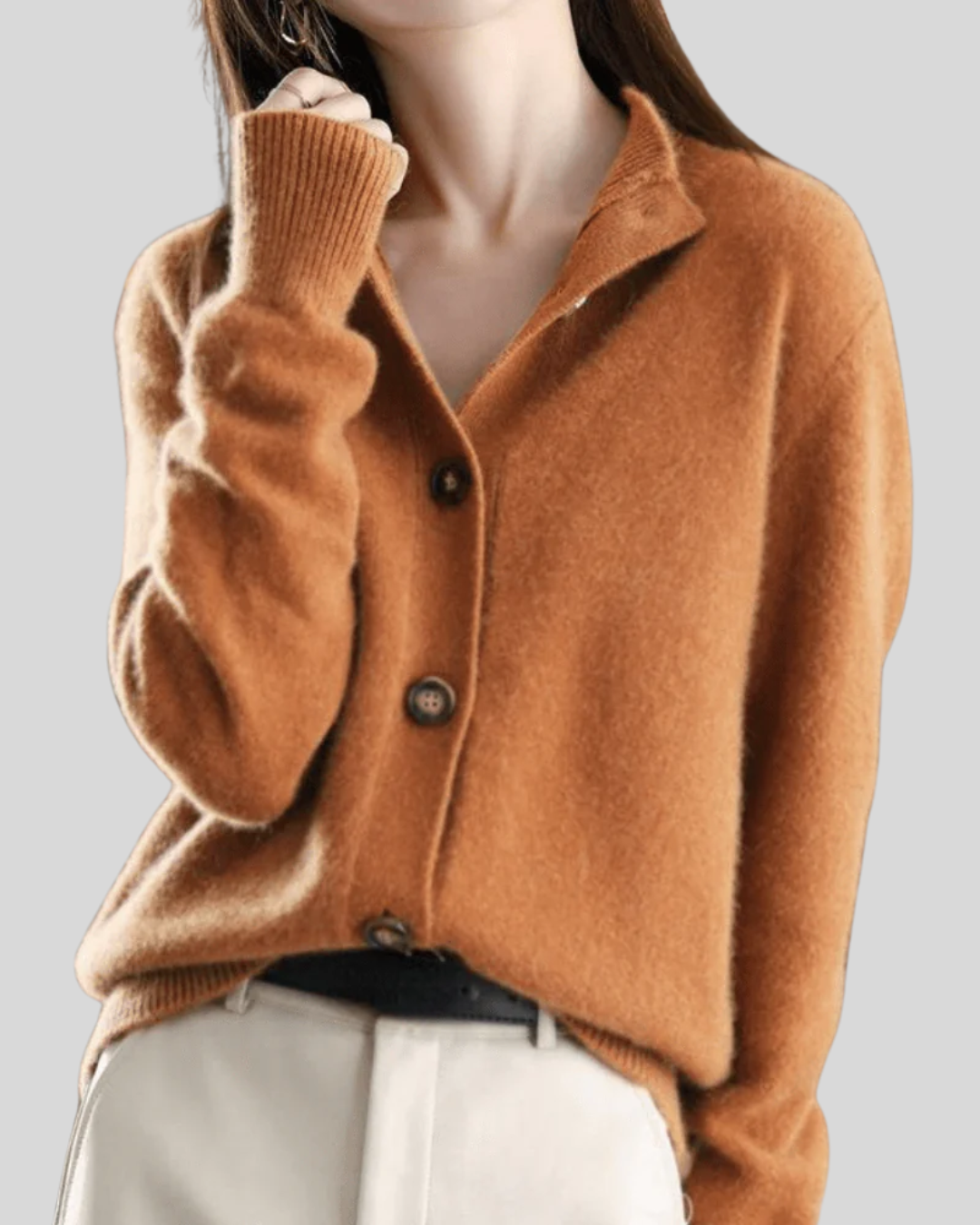 Xanthe – Retro Style Cashmere Cardigan