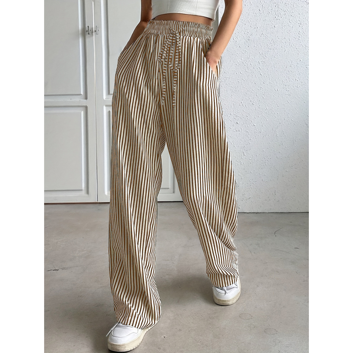 Cheryl – Simple Summer Striped Relaxed Fit Trousers