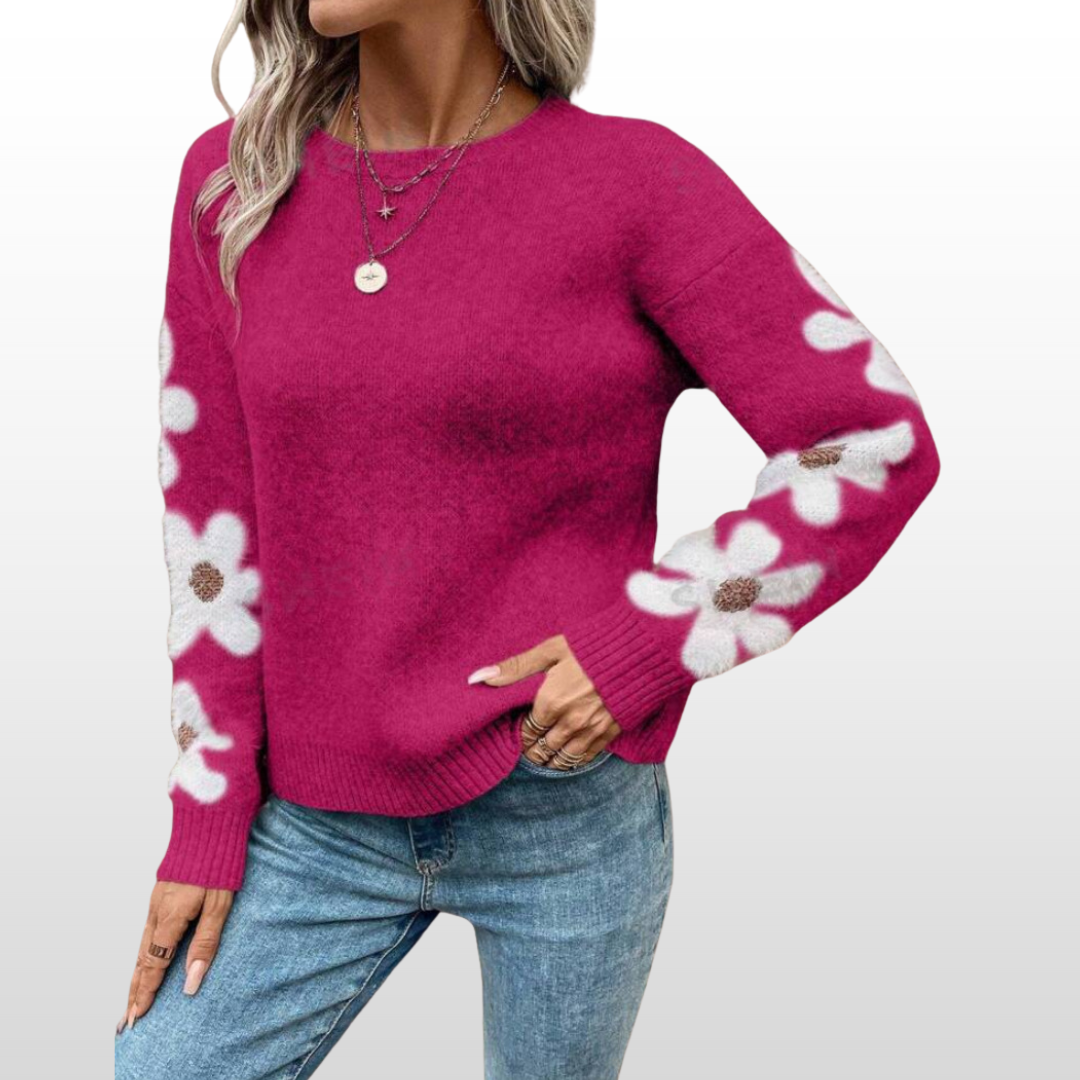 Stephanie – Casual Drop Shoulder Long Sleeve Sweater